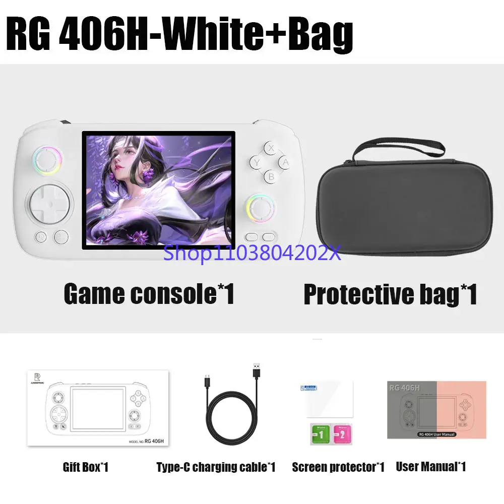 Retro Gaming Accessories - RG406H RG 406H przenośna konsola do