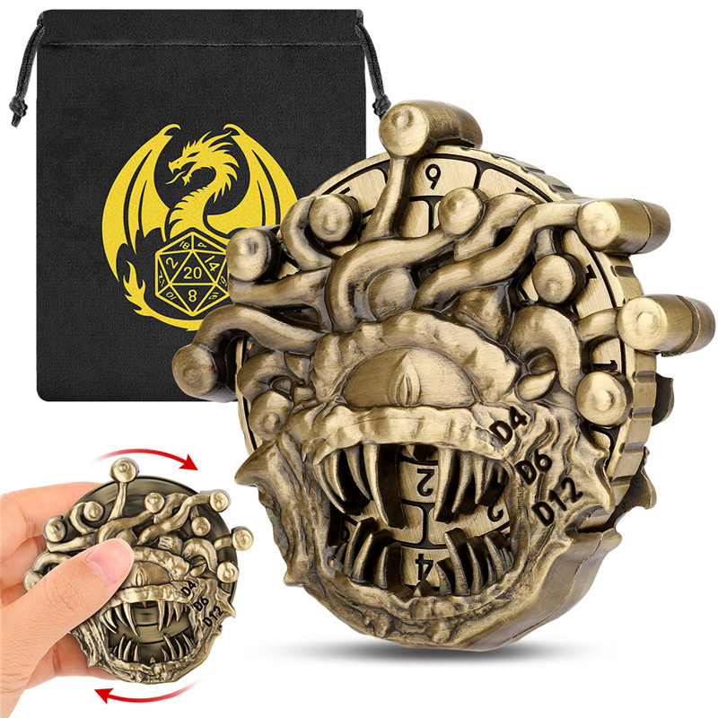 Retro Gaming Accessories - Metalowy spinner do kości w kształcie