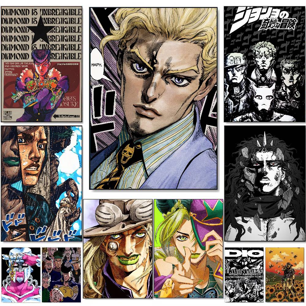 Popularny plakat anime JoJo B- – Retro Gaming Wallpaper recenzja i cena