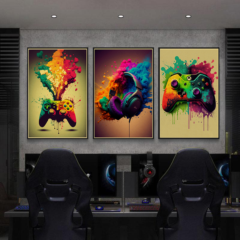 Kolorowy kontroler gier Wall A – Retro Gaming Wallpaper recenzja i cena