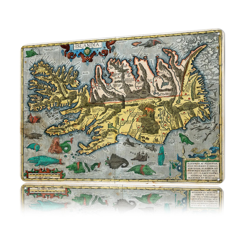 Mapa Islandii Metalowy Plakat  – Retro Gaming Bar recenzja i cena