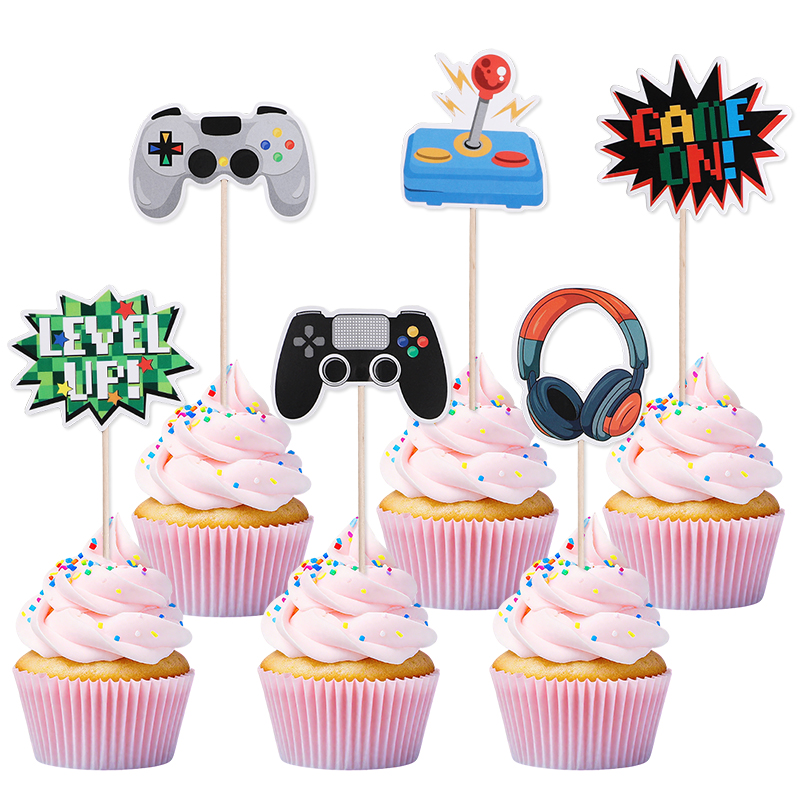 13 szt. Retro Toppery na Tort  – Retro Gaming Theme recenzja i cena