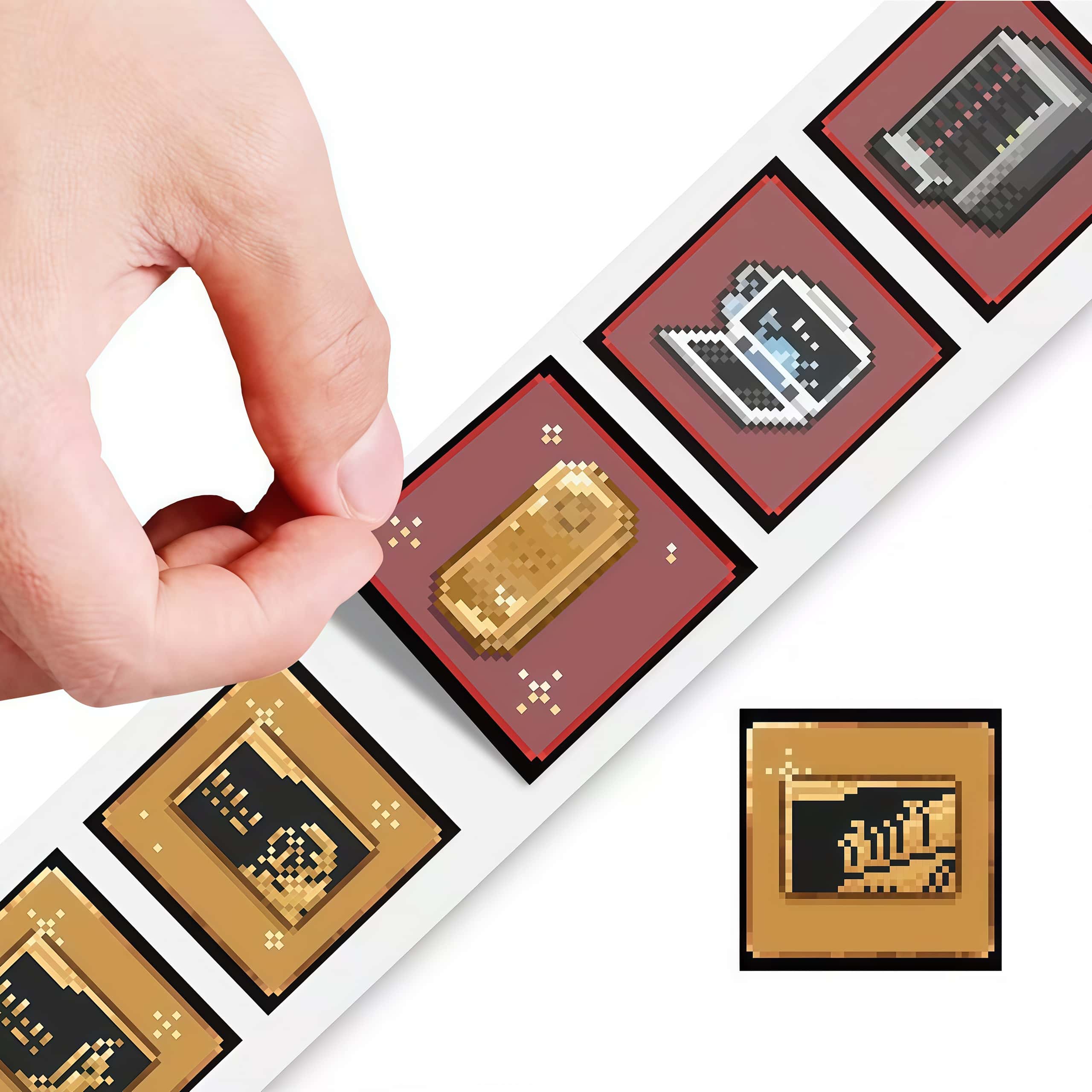 500 szt. Naklejek Pixel Delta  – Retro Gaming Bar recenzja i cena
