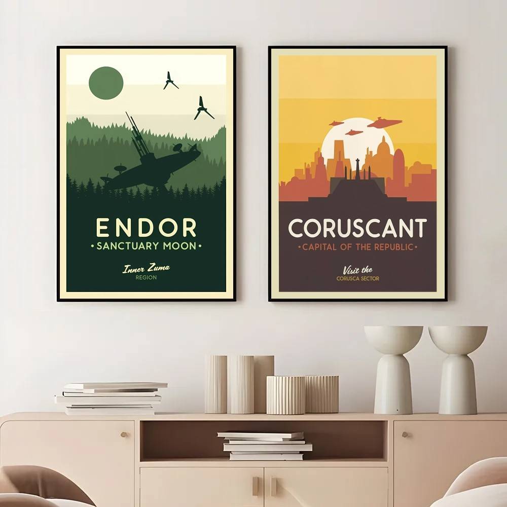 Retro Sci-fi Plakat Podróżnicz – Retro Gaming Wallpaper recenzja i cena