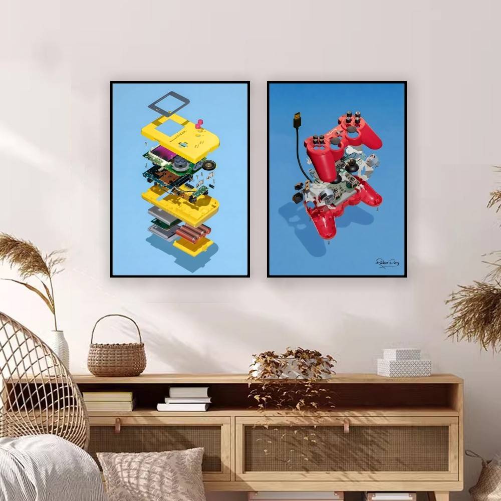Kolorowy retro plakat z rozłoż – Retro Gaming Wallpaper recenzja i cena
