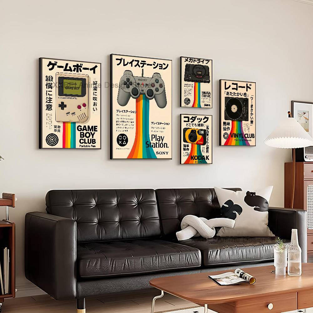 Plakat z klasyczną konsolą do  – Retro Gaming Wallpaper recenzja i cena