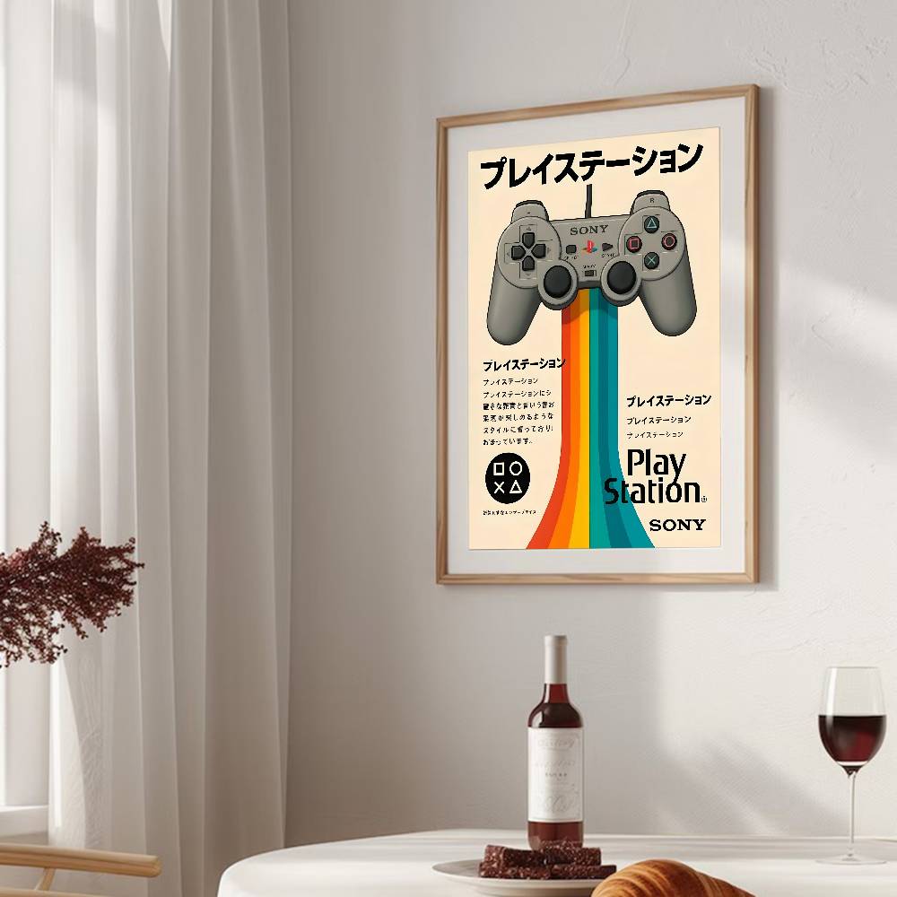 Plakat z klasyczną konsolą do  – Retro Gaming Wallpaper recenzja i cena